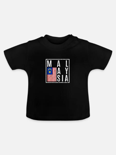 Malaysia - Baby Bio-T-Shirt mit Rundhals - Schwarz