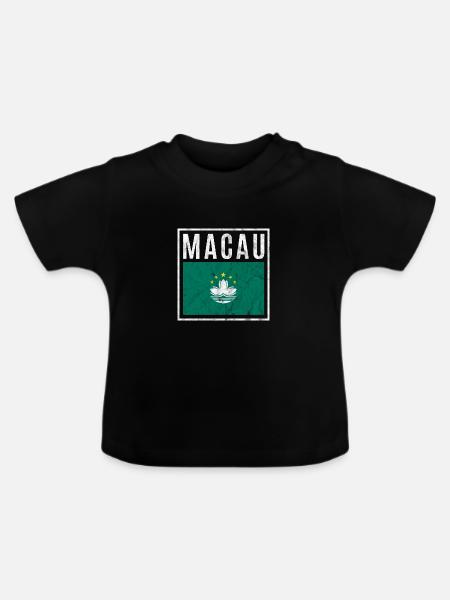Macau - Baby Bio-T-Shirt mit Rundhals - Schwarz