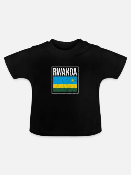 Ruanda - Baby Bio-T-Shirt mit Rundhals - Schwarz