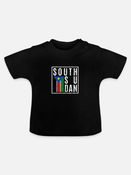 Südsudan - Baby Bio-T-Shirt mit Rundhals - Schwarz