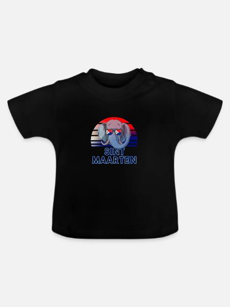 Sint Maarten - Baby Bio-T-Shirt mit Rundhals - Schwarz