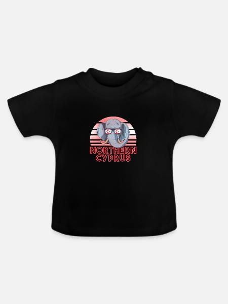 Nordzypern - Baby Bio-T-Shirt mit Rundhals - Schwarz