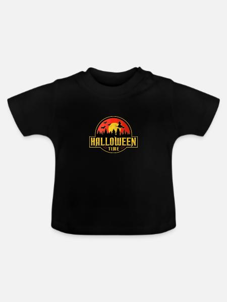 Halloween - Baby Bio-T-Shirt mit Rundhals - Schwarz