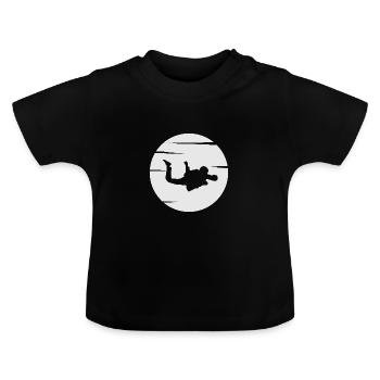 Base Jumping - Baby Bio-T-Shirt mit Rundhals - Schwarz - Vorne