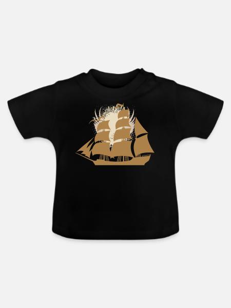 Vector background de - Baby Bio-T-Shirt mit Rundhals - Schwarz