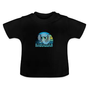 Bahamas - Baby Organic T-Shirt with Round Neck - black - Front