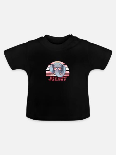 Jersey - Baby Bio-T-Shirt mit Rundhals - Schwarz