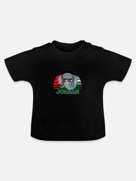 Jordanien - Baby Bio-T-Shirt mit Rundhals - Schwarz