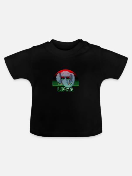 Libyen - Baby Bio-T-Shirt mit Rundhals - Schwarz