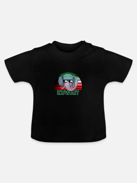 Kuwait - Baby Bio-T-Shirt mit Rundhals - Schwarz