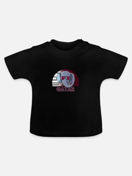 Katar - Baby Bio-T-Shirt mit Rundhals - Schwarz