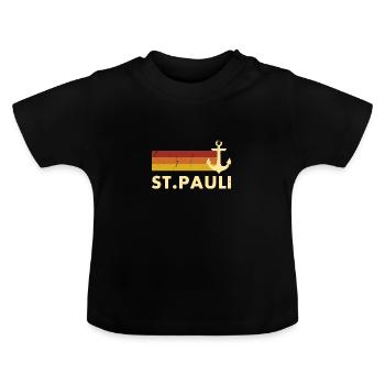 Sankt Pauli Hambourg, Allemagne du Nord Moin - T-shirt bio col rond Bébé - noir - Devant