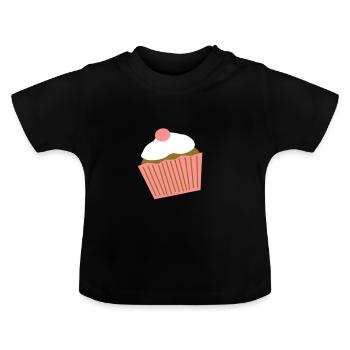 Cupcake - T-shirt bio col rond Bébé - noir - Devant