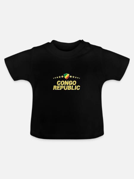 Kongo Republik - Baby Bio-T-Shirt mit Rundhals - Schwarz