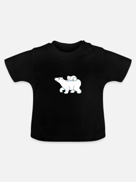 Eisbär - Baby Bio-T-Shirt mit Rundhals - Schwarz