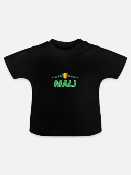 Mali - Baby Bio-T-Shirt mit Rundhals - Schwarz