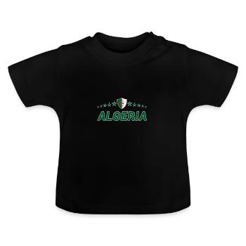 Algérie - T-shirt bio col rond Bébé - noir - Devant