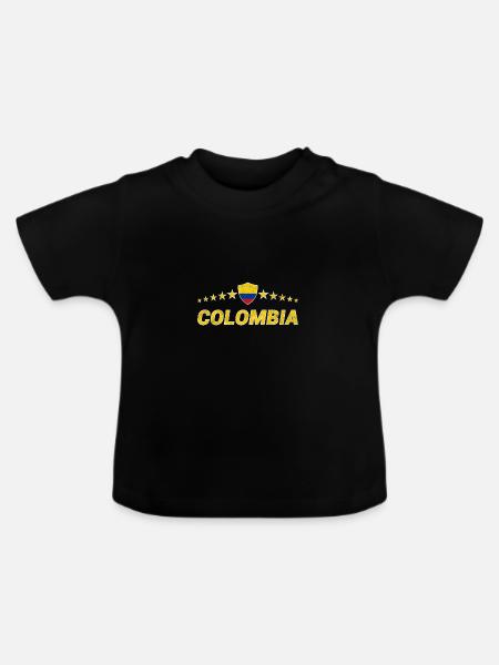 Kolumbien - Baby Bio-T-Shirt mit Rundhals - Schwarz