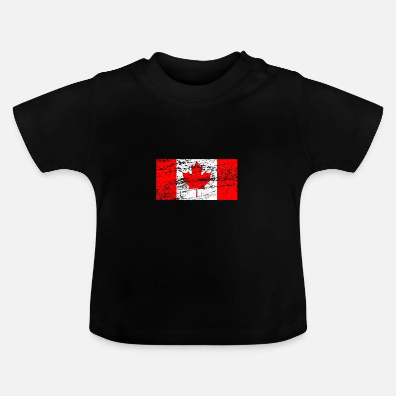 Drapeau canada canada - T-shirt bio col rond Bébé - noir