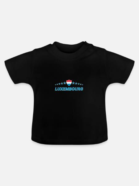 Luxemburg - Baby Bio-T-Shirt mit Rundhals - Schwarz