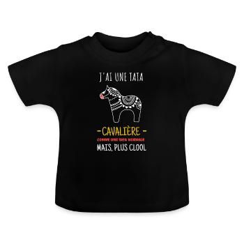 Tata Cavaliere Cool - T-shirt bio col rond Bébé - noir - Devant