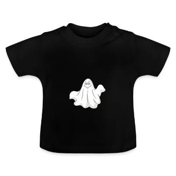 Fantôme d’Halloween Fantôme - T-shirt bio col rond Bébé - noir - Devant