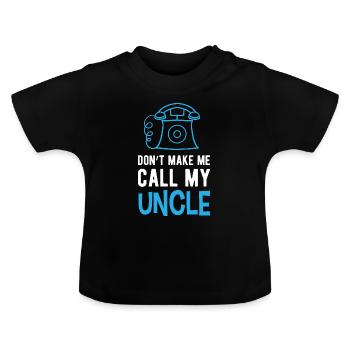 Baby Uncle Uncle Nephew Nephew Gift - Baby Organic T-Shirt with Round Neck - black - Front