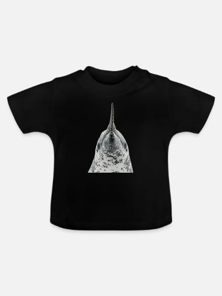 Narwal - Baby Bio-T-Shirt mit Rundhals - Schwarz