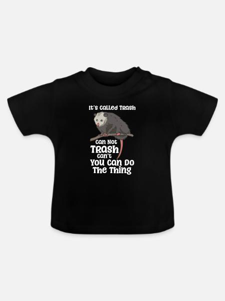 It's Called Trash Can - Baby Bio-T-Shirt mit Rundhals - Schwarz