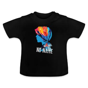 Freiheit der Vielfalt Tuch - Baby Bio-T-Shirt mit Rundhals - Schwarz - Vorne