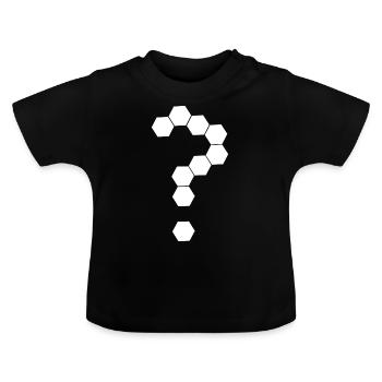 Question mark - Baby Organic T-Shirt with Round Neck - black - Front