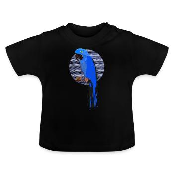 Hyacinth Macaw - couleur blob sur un cercle - T-shirt bio col rond Bébé - noir - Devant