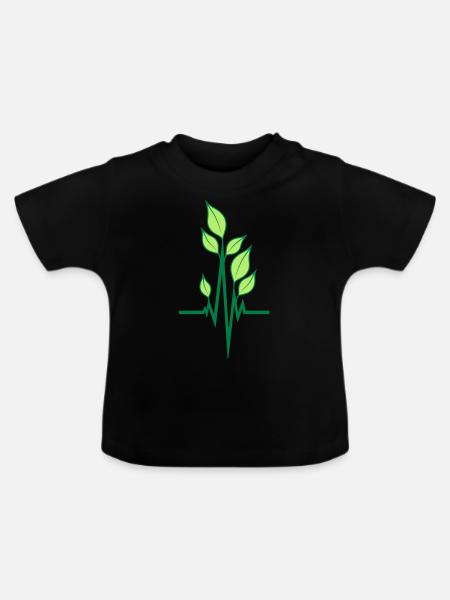 Vegan Oekologisch Puls - Baby Bio-T-Shirt mit Rundhals - Schwarz