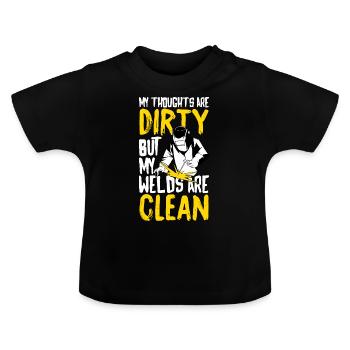 Souder plus - T-shirt bio col rond Bébé - noir - Devant