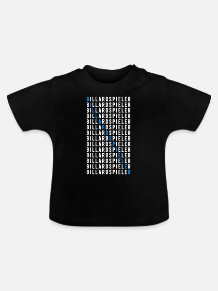 Billardspieler - Baby Bio-T-Shirt mit Rundhals - Schwarz