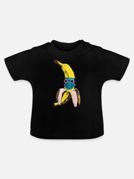 Robotana - Baby Bio-T-Shirt mit Rundhals - Schwarz
