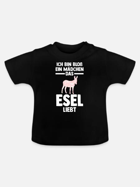 Esel - Baby Bio-T-Shirt mit Rundhals - Schwarz
