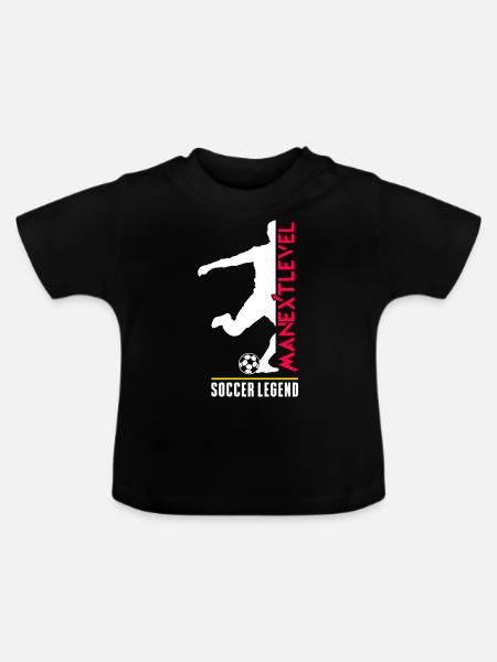 Soccer Legend - Baby Bio-T-Shirt mit Rundhals - Schwarz