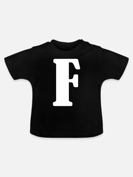 F - Baby Bio-T-Shirt mit Rundhals - Schwarz