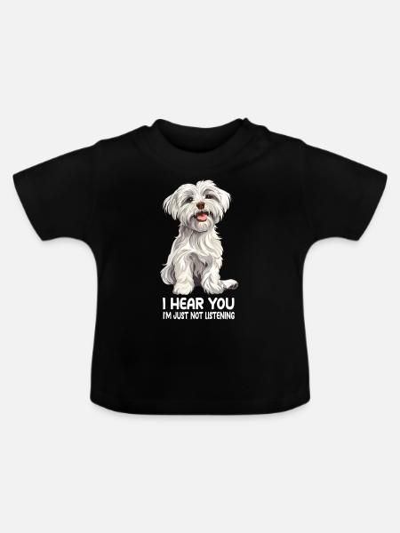 Maltese - Baby Bio-T-Shirt mit Rundhals - Schwarz
