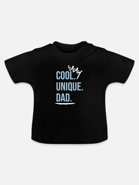 Cool Dad - Baby Bio-T-Shirt mit Rundhals - Schwarz