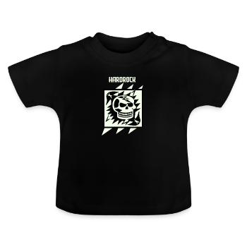 Hardrock - Skull Face - Baby Bio-T-Shirt mit Rundhals - Schwarz - Vorne