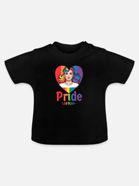 LGBT Stolz - Baby Bio-T-Shirt mit Rundhals - Schwarz