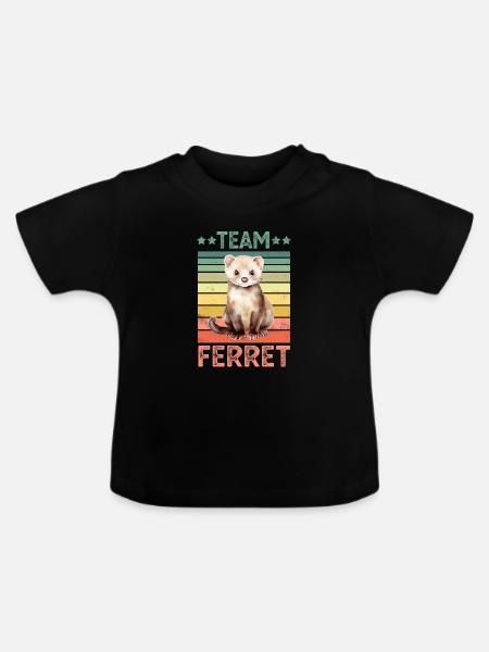 Frettchen - Baby Bio-T-Shirt mit Rundhals - Schwarz