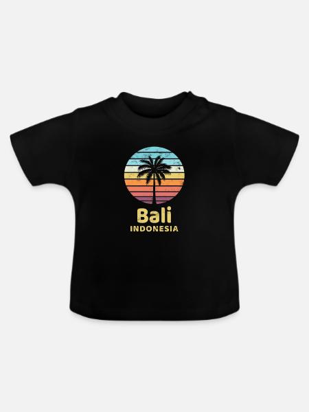 Tropische Insel - Baby Bio-T-Shirt mit Rundhals - Schwarz