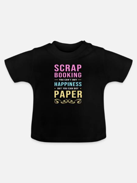 Scrapbooking Scrapbook - Baby Bio-T-Shirt mit Rundhals - Schwarz