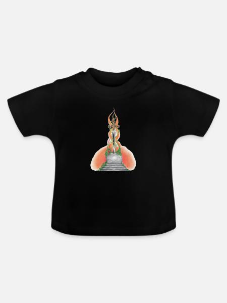 01. Kriegerseele - Baby Bio-T-Shirt mit Rundhals - Schwarz