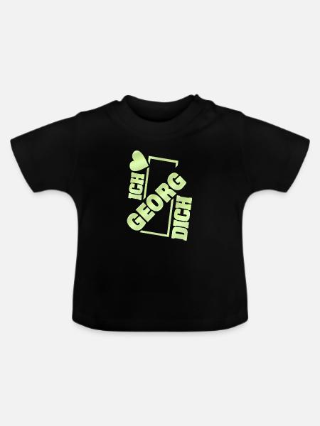 Liebe Georg - Baby Bio-T-Shirt mit Rundhals - Schwarz