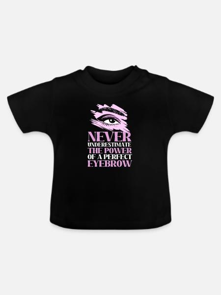 Kosmetik Kosmetikerin Microblading Make-up - Baby Bio-T-Shirt mit Rundhals - Schwarz