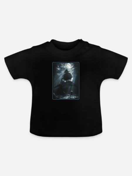 Haie Hai - Baby Bio-T-Shirt mit Rundhals - Schwarz
